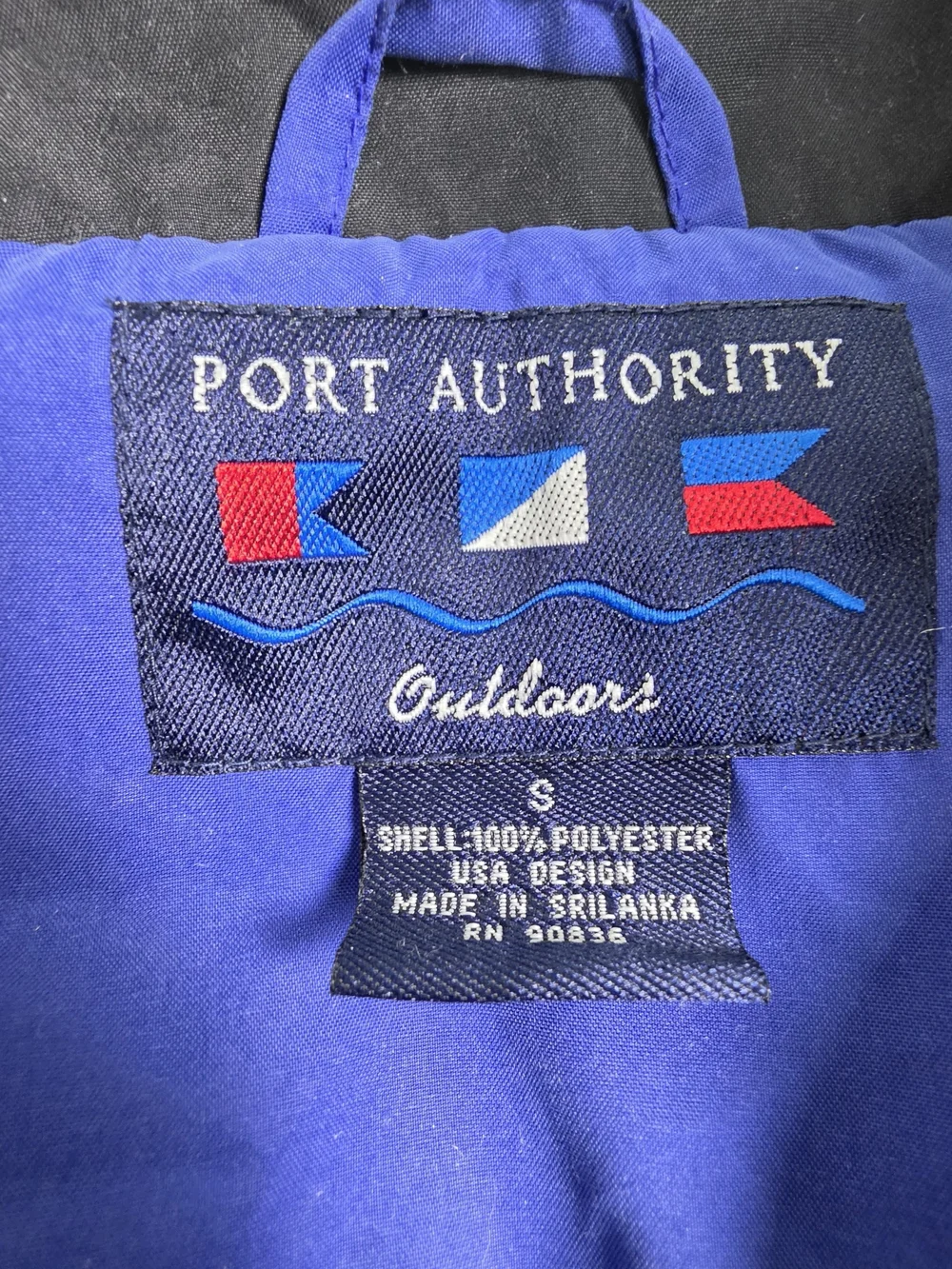 Port Authority Outdoors Blue Hooded Rain Jacket HP Invent Embroidered Logo Small